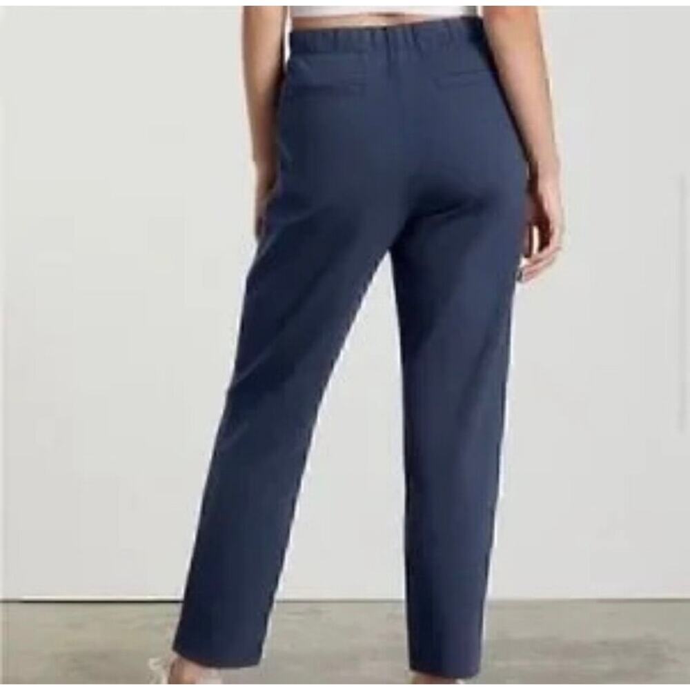 Everlane Navy Dream Pull On Cropped Pants Casual Career Minimalist medium - Picture 2 of 6